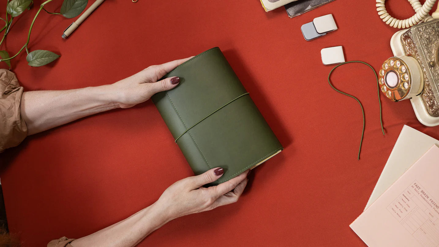 Creator's Friend Refillable Folio Trifold - (Olive Green)
