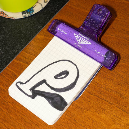 Penco Plastic Clip Glitter - Purple
