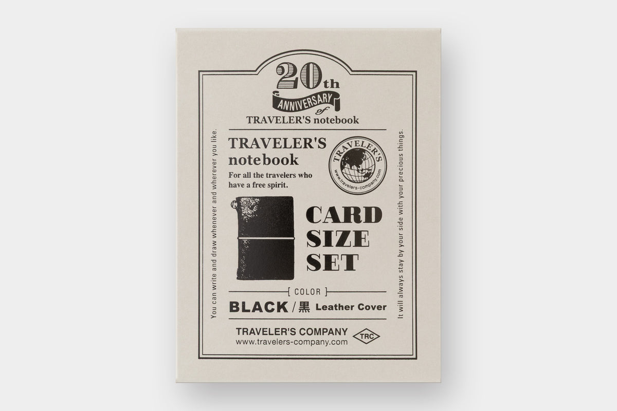 TRAVELER'S Notebook 20th Anniversary Set (Card Size) - Black