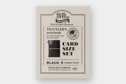 TRAVELER'S Notebook 20th Anniversary Set (Card Size) - Black