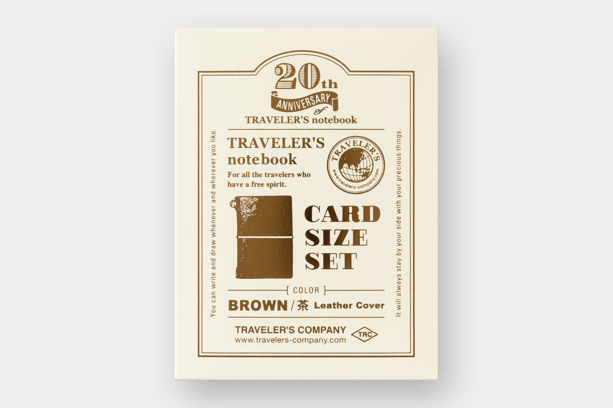 TRAVELER'S Notebook 20th Anniversary Set (Card Size) - Brown