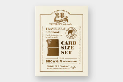 TRAVELER'S Notebook 20th Anniversary Set (Card Size) - Brown