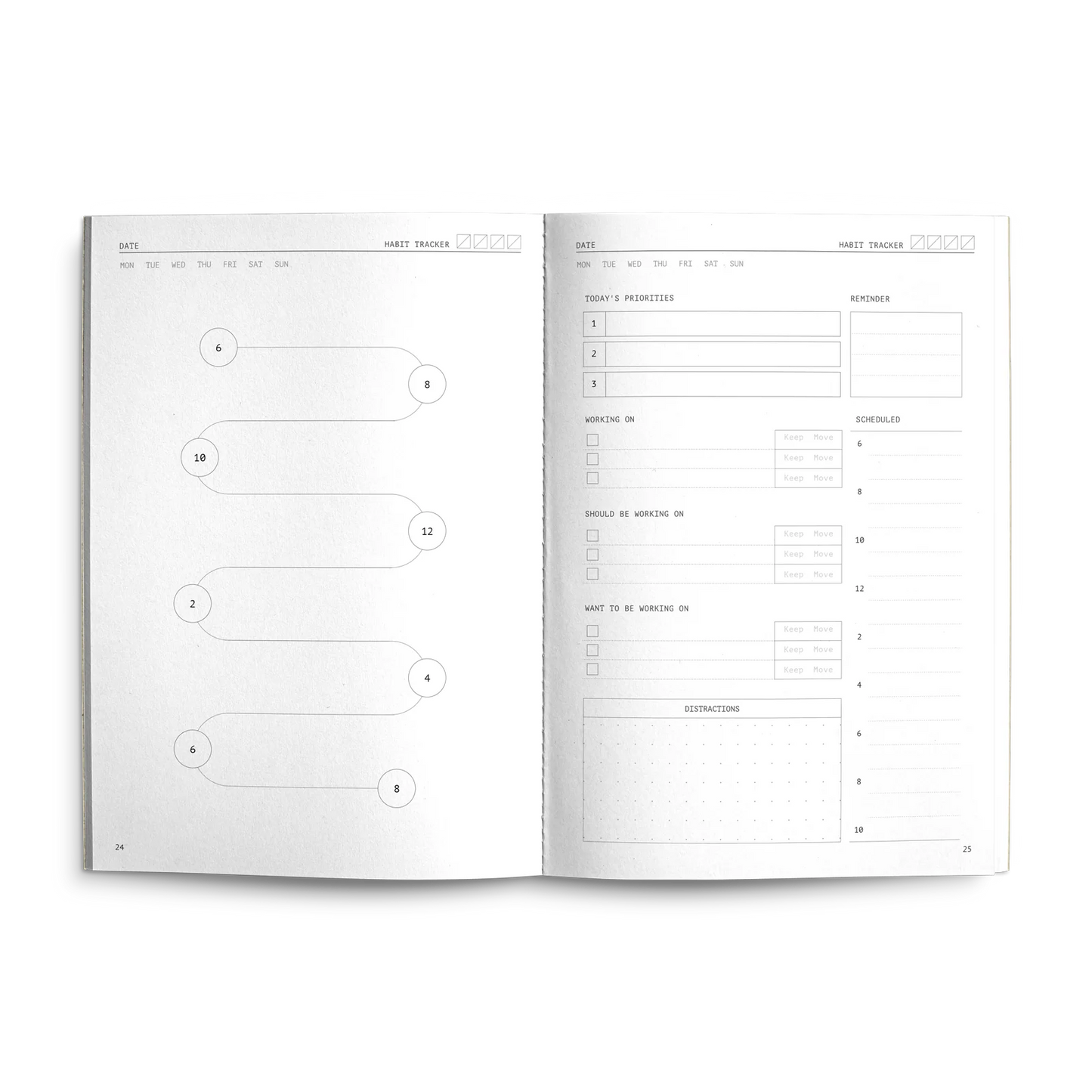 Creator's Friend Fast Brain Daily Productivity Planner A5 - Caramel Fudge