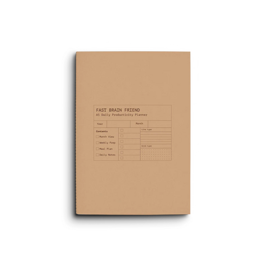 Creator's Friend Fast Brain Daily Productivity Planner A5 - Caramel Fudge