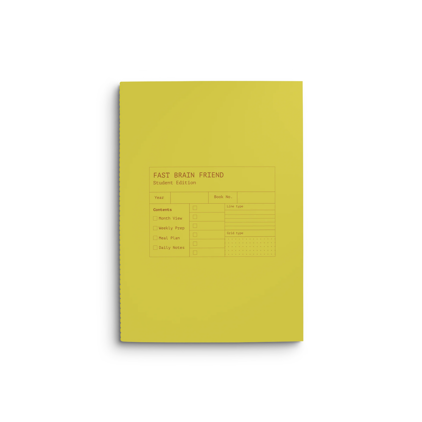 Creator's Friend Fast Brain Daily Productivity Planner A5 (Student Edition) - Honeysuckle Yellow