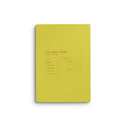 Creator's Friend Fast Brain Daily Productivity Planner A5 (Student Edition) - Honeysuckle Yellow
