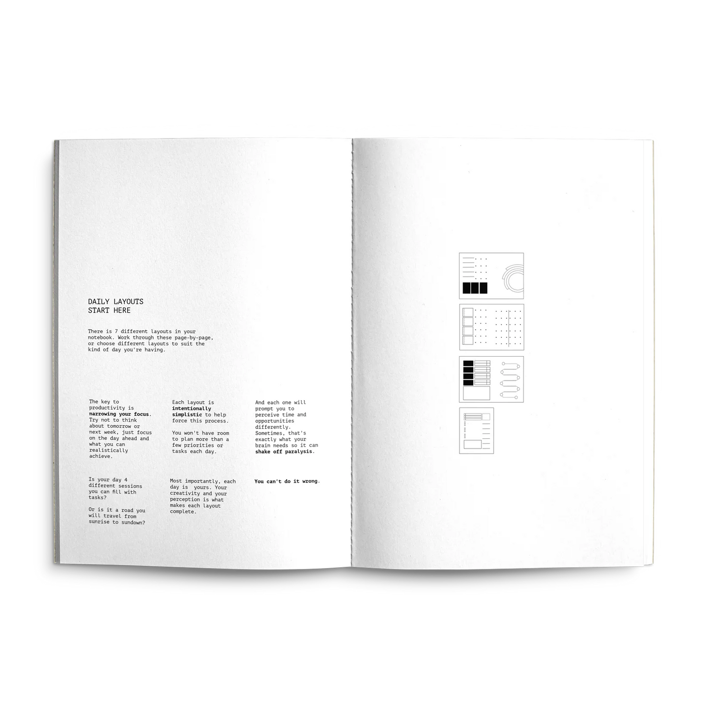 Creator's Friend Fast Brain Daily Productivity Planner A5 - Blue Lagoon