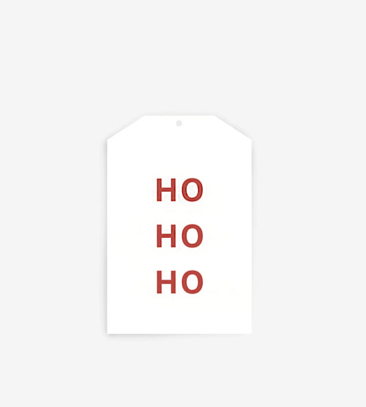 Father Rabbit Stationery Gift Tag Ho Ho Ho