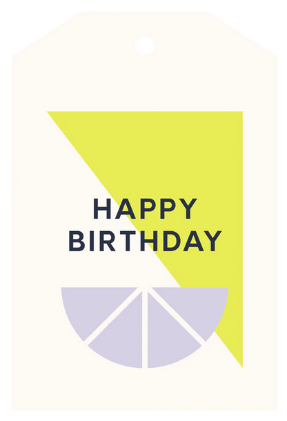 Lettuce Gift Tag Happy Birthday Citrus