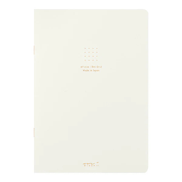 Midori Colour Dot Grid A5 Notebook - White