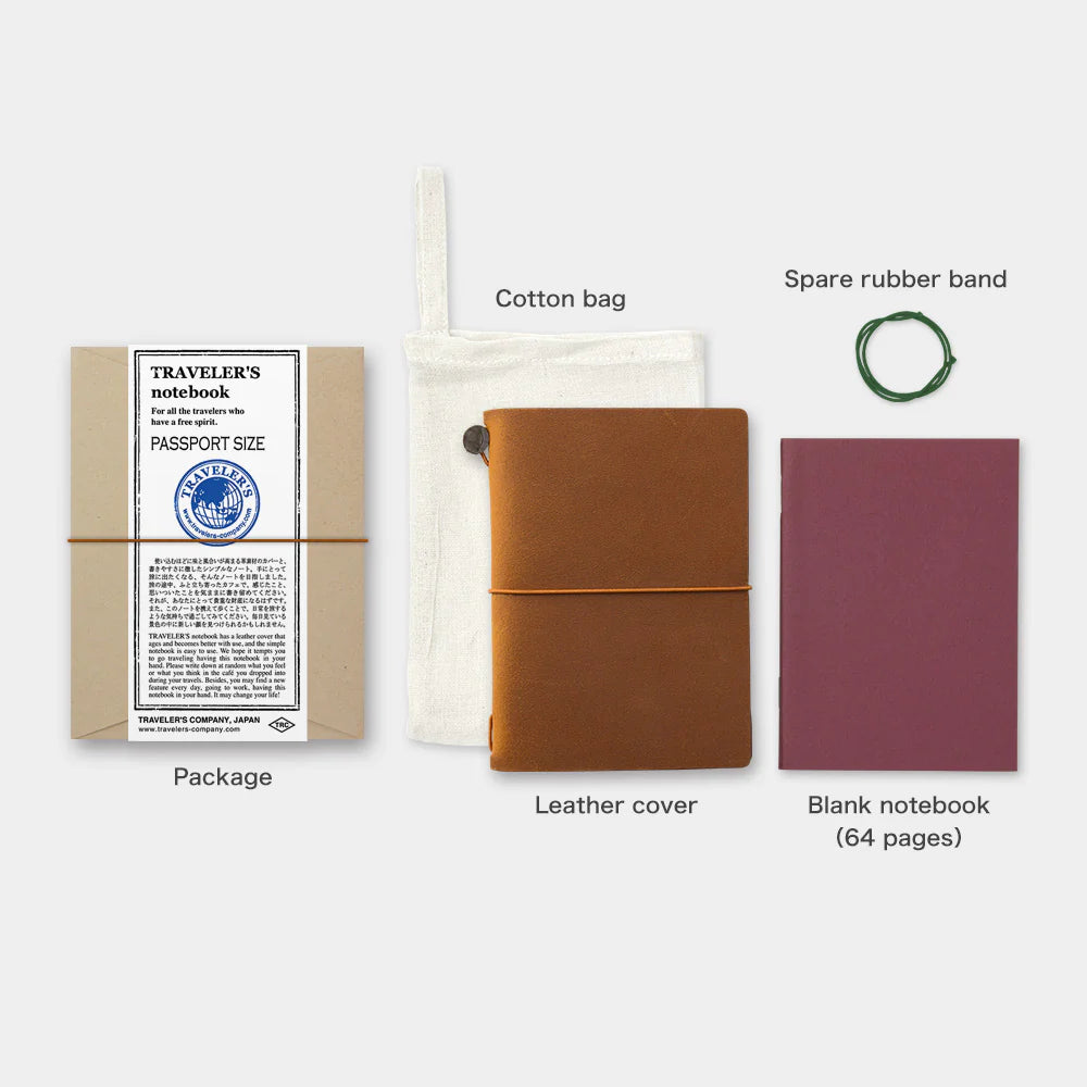 TRAVELER'S Notebook Starter Kit (Passport Size) - Camel