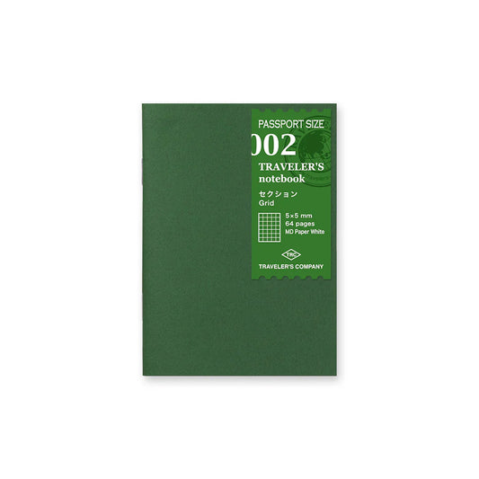 TRAVELER'S Notebook (Passport Size) Refill (002) Grid