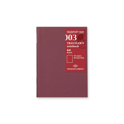 TRAVELER'S Notebook (Passport Size) Refill (003) Blank