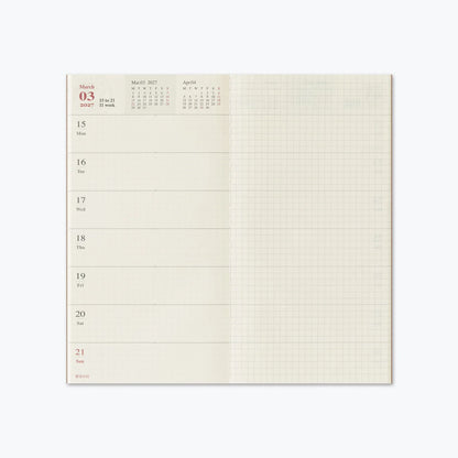 TRAVELER'S Notebook Refill 2027 Weekly + Memo (Regular Size)