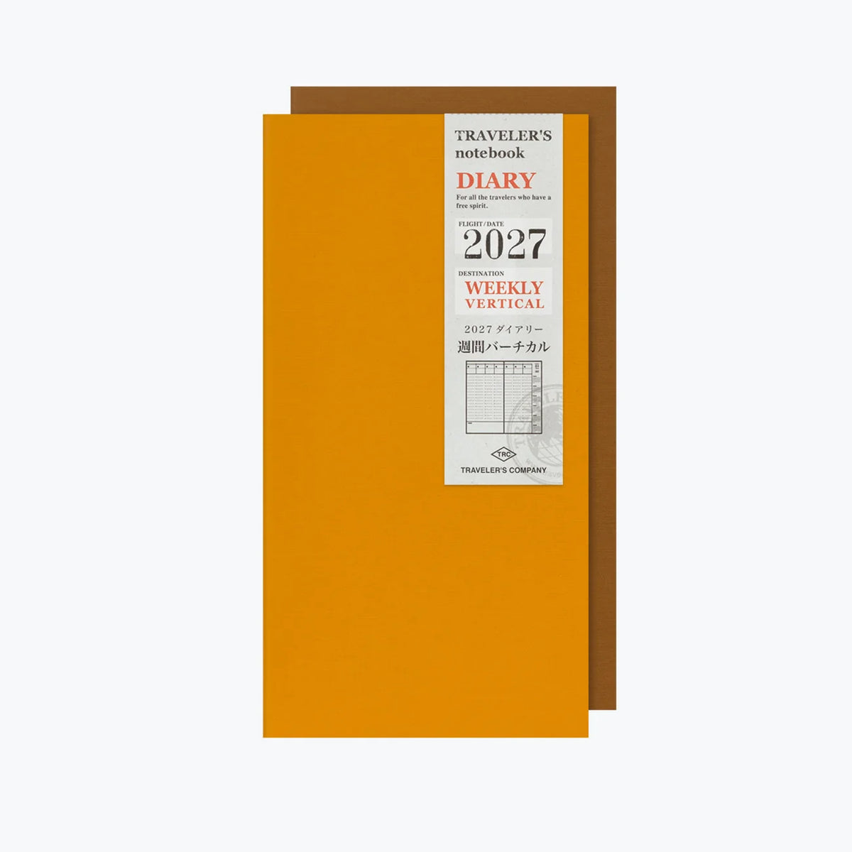 TRAVELER'S Notebook Refill 2027 Weekly Vertical (Regular Size)