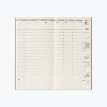 TRAVELER'S Notebook Refill 2027 Weekly Vertical (Regular Size)