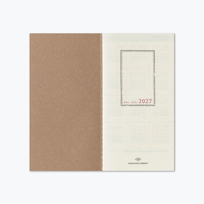 TRAVELER'S Notebook Refill 2027 Weekly Vertical (Regular Size)