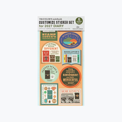 TRAVELER'S Notebook Customise Sticker Set 2027