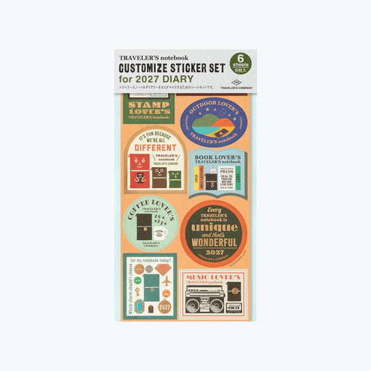 TRAVELER'S Notebook Customise Sticker Set 2027