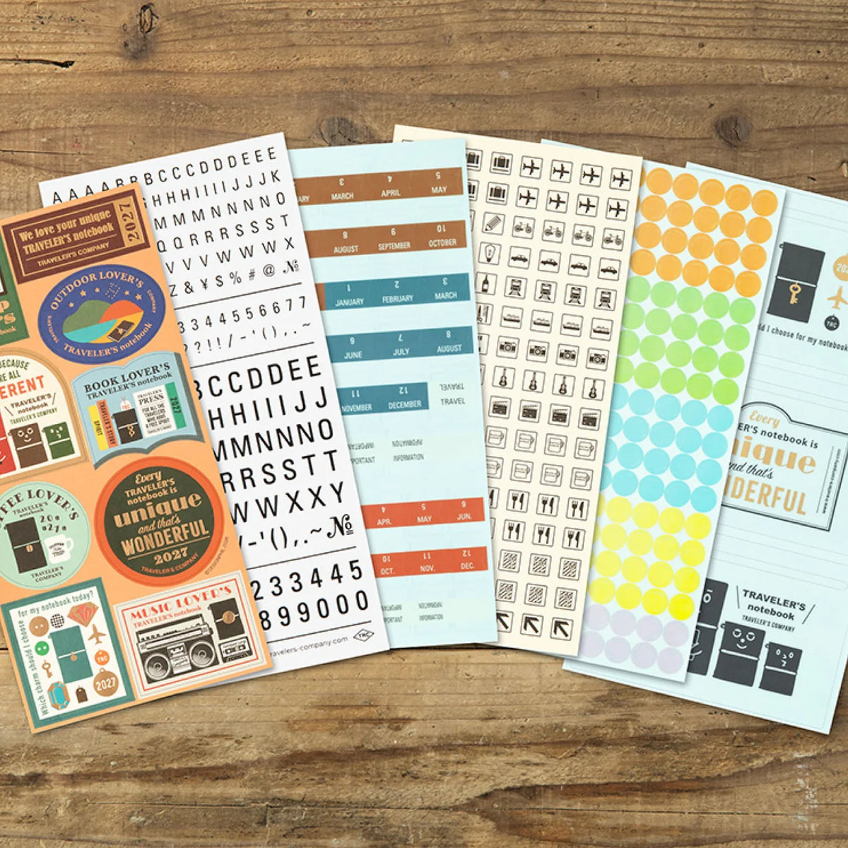 TRAVELER'S Notebook Customise Sticker Set 2027