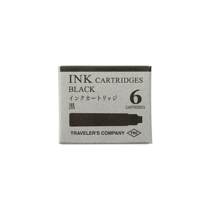 TRAVELER'S Company Fountain Pen Ink Cartridge (6-Pack) - Black
