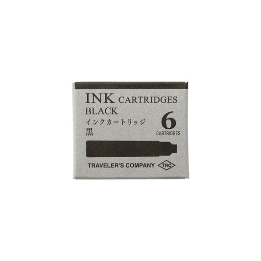 TRAVELER'S Company Fountain Pen Ink Cartridge (6-Pack) - Black