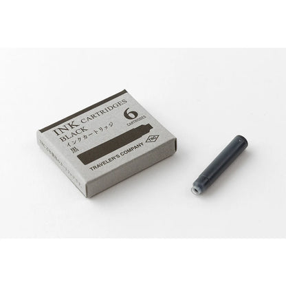 TRAVELER'S Company Fountain Pen Ink Cartridge (6-Pack) - Black
