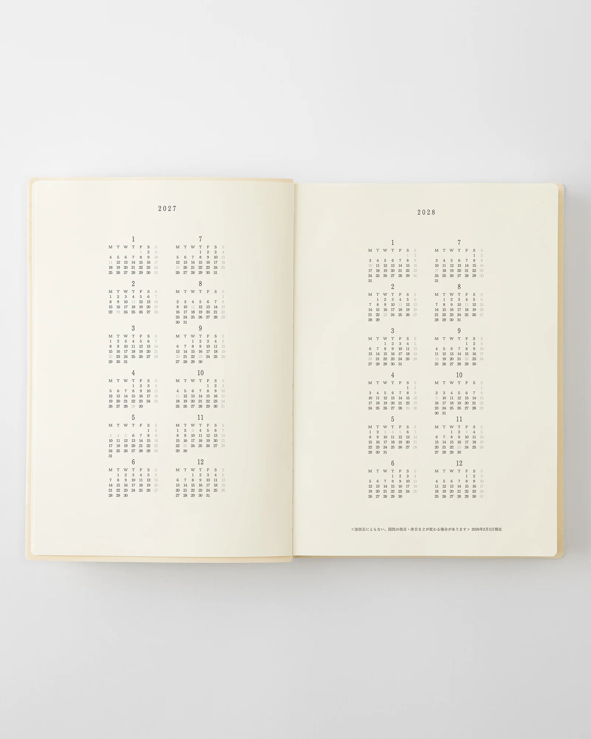 MD Notebook Diary 2027 1 Day 1 Page A5